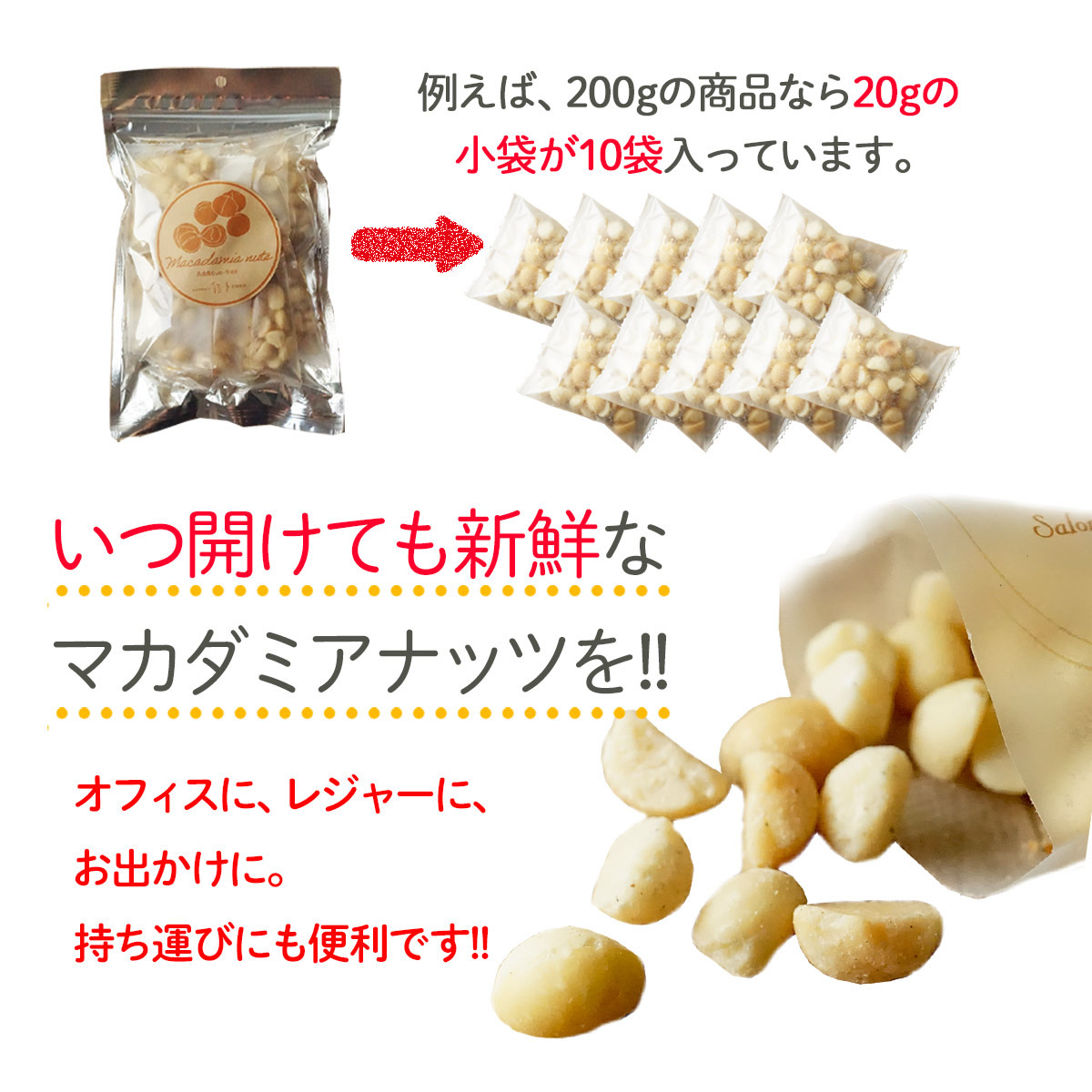 素焼き マカダミアナッツ 200g 無塩 無油 無添加 ロースト