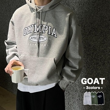 『GOAT』長袖 帽T 3色 落肩 帽TEE 秋冬 長袖男 男生帽T