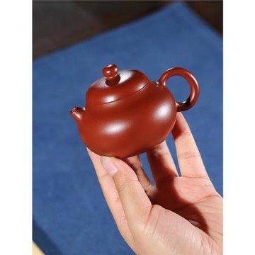 小雅瓷器家丨國工方艷玲全手工朱泥大紅袍泥文旦宜興紫砂壺130ml
