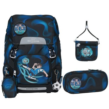 【毒】Beckmann Classic 兒童護脊書包 22L+文具袋+卡夾小包 - 魔力足球