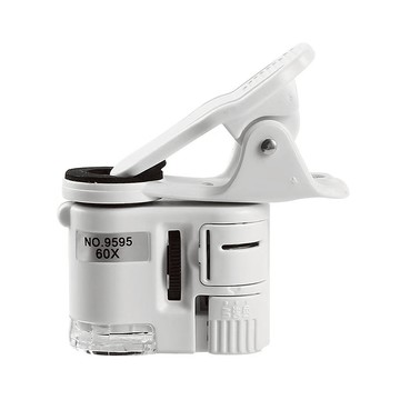 【SV61360】60倍LED手機夾式顯微放大鏡 迷你光學顯微鏡 可驗鈔 可調焦 攜帶