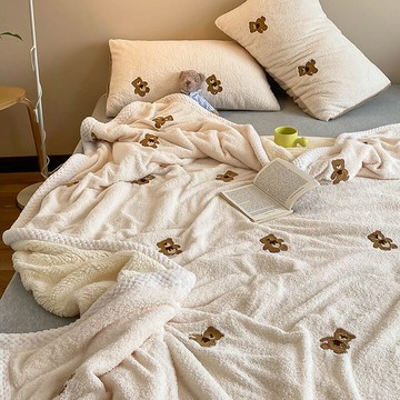 毛毯冬季珊瑚絨小毯子辦公室午睡毯羊羔絨床單人學生宿舍鋪床蓋毯