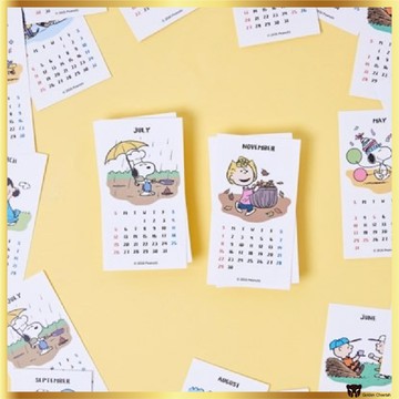 Peanuts 2026 年史努比貼紙日曆,官方史努比迷你書桌和日記貼紙,韓國製造