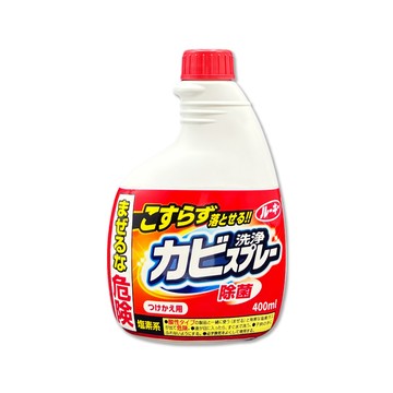 第一石鹼 日本浴廁強效除霉濃密泡沫噴霧清潔劑補充瓶400ml/紅瓶(浴室清潔劑替換瓶,浴室磁磚縫隙除水漬洗劑)