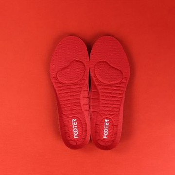 【FOOTER除臭襪】旋壓抗引機能鞋墊(PF02-紅)