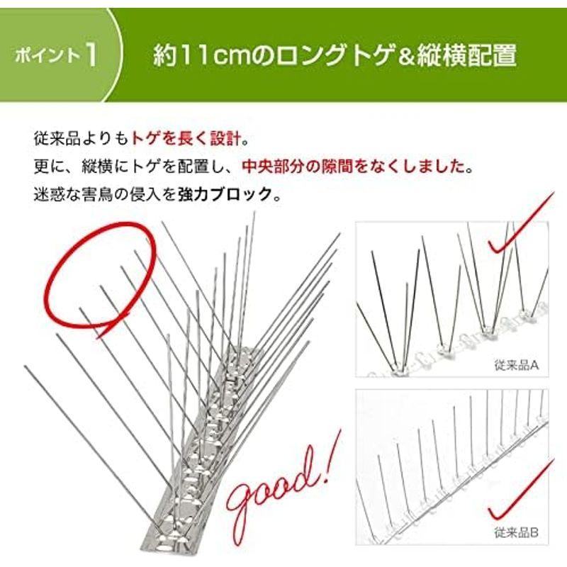 Beast Buster 鳥よけ とげ マット 25cmセット 全長3.5m ベランダ 鳥よけグッズ 鳥よけネッ