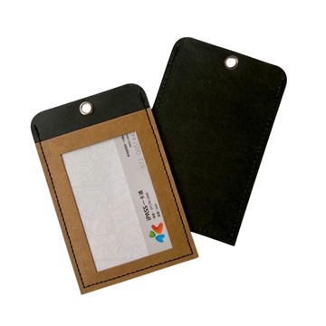 LOGINHEART｜巧克棕 單卡層證件套 紙革 質感抗磨損 環保時尚 台灣職人手作