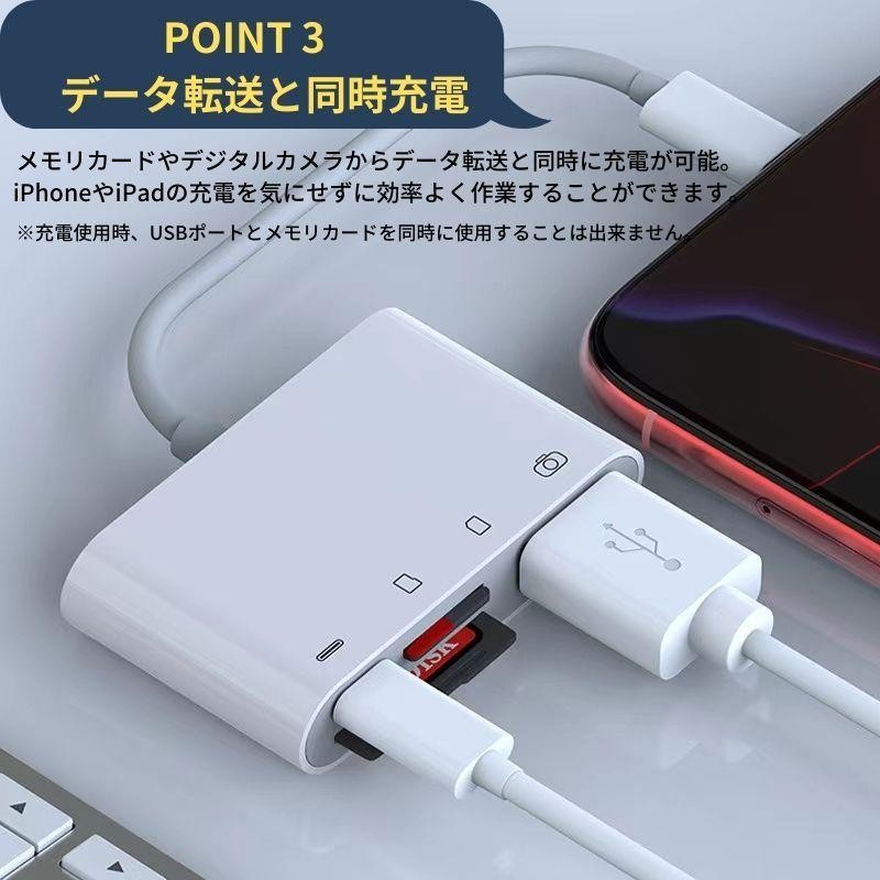 iPhone iPad SD カードリーダー アイフォン Lightning MicroSD tf