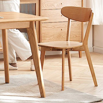 源氏木語橡木原木色圓弧餐椅 Y00S12 (H014360867)