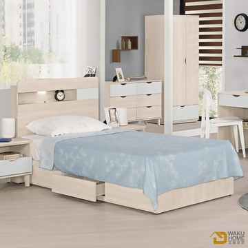 wakuhome 瓦酷家具 nat 3.5尺單人床 a002-661-1