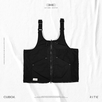 【RITE x CUBOX】聯名背心雙面托特包 - 黑色