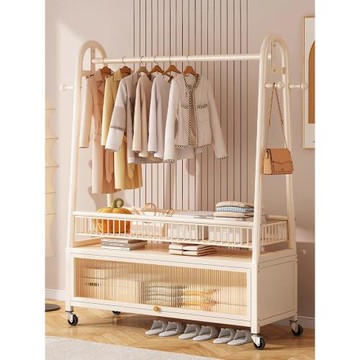 掛衣架落地臥室可移動家用晾衣架室內掛衣服置物架子簡易桿衣帽架