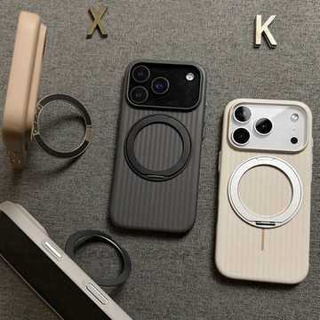 新款瓦楞紋 旋轉支架手機殼 防摔保護殼 蘋果手機殼 適用於 iPhone 18 17 16 15 14 pro max