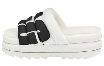 UGG MAXI SLIDE LOGO WHITE WOMEN