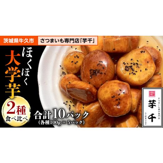 ふるさと納税 茨城県 牛久市 大学芋 2種 食べ比べ セット 各種100g × 5パック 紅あずま さつまいも 芋 冷凍 スイーツ 和菓子 お菓子 食べきり 子ども お…