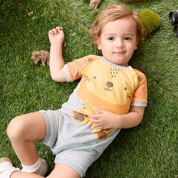 動物們好短袖小獅子兔裝 (吸濕排汗)