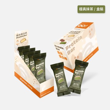 脆米蛋白棒【極真抹茶】盒裝6入｜GOpower 果果能量