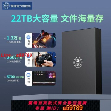 【店長推薦 可打統編】【送贈品】螢捷3.5寸2T/3T/4T/6T大容量高速傳輸Type-C接口外接電腦桌面硬盤