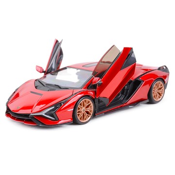 Bburago 1:24 藍寶堅尼 Sián FKP 37 合金模型車  紅色  1個