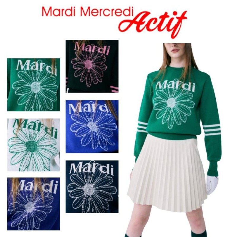 韓国 MARDI MERCREDI ACTIF マルディメクルディ MARDI FLOWER KNIT