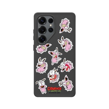 Galaxy S25 Ultra SolidSuit 黑 - Courage the Cowardly Dog膽小狗英雄 - 驚嚇表情包
