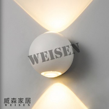 【威森家居】十字雙頭球形壁燈 書房創意北歐美式簡約現代大廳臥室客廳吸頂燈吊燈檯燈立燈時尚陽台過道燈具現貨 L190109