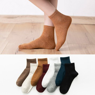 襪子女中筒ins潮春秋純棉學院風純色棉襪薄女秋冬運動襪日系黑色