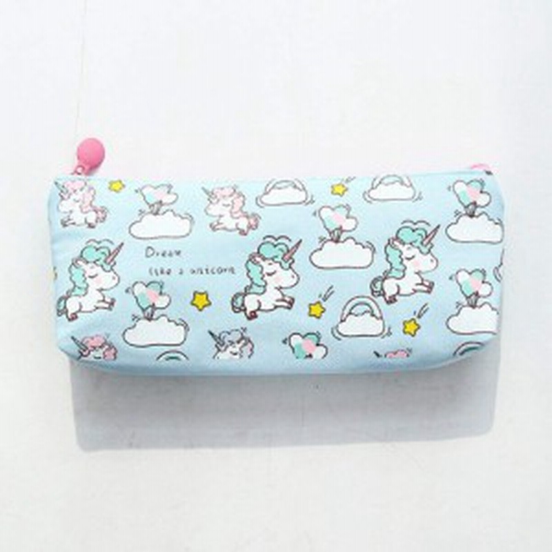 ペンケース ペンポーチ かわいい 鉛筆バッグ 筆入れ ブルー 一角獣 女の子 ユニコーン 通販 Lineポイント最大1 0 Get Lineショッピング