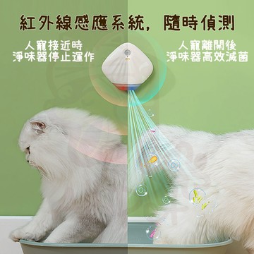 ✨感應式負離子淨味器✨ 貓砂除臭 空氣清淨 智能感應 除臭機 寵物除臭 🧡歐佩特