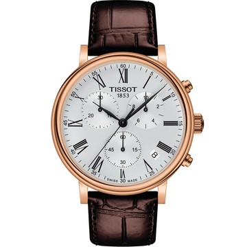 TISSOT T-Classic系列 CARSON 羅馬時尚計時男錶(T1224173603300)41mm