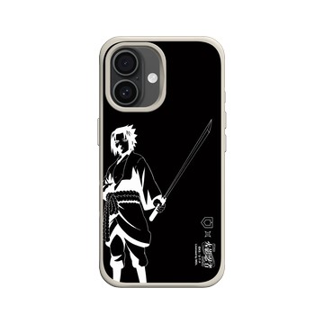 iPhone 16 SolidX 貝殼灰 - 火影忍者 Naruto - 黑白線稿-宇智波佐助