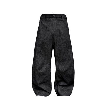 cleanfit美式復古原牛彎刀牛仔褲男潮牌夏季寬松痞帥百搭闊腿長褲鑫弘-衣錦男裝