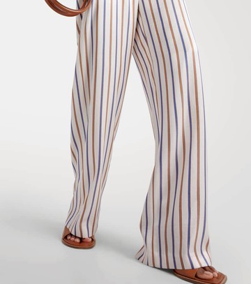 Veronica Beard Grigore striped twill wide-leg pants
