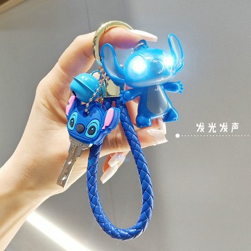 ✨呀好物推薦✨會說i love you發光發聲可愛史迪仔掛件鑰匙扣掛件情侶款包包掛飾