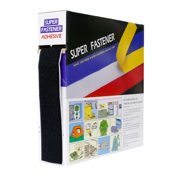 褙膠魔鬼氈盒裝 寬5cm 長25M 黑色(毛面1入)