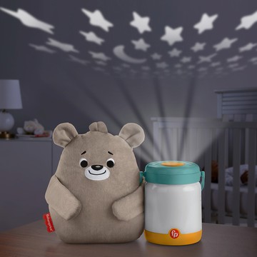 費雪安撫小熊奶瓶投影夜燈