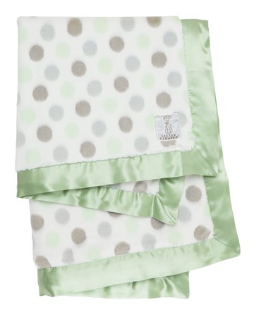 Luxe Dot Printed Plush Baby Blanket