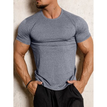 春夏新品 運動緊身短袖T恤 速乾衣 健身短袖 跑步訓練服壓縮衣T恤男士