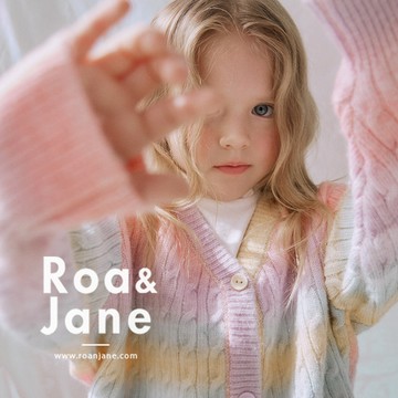 韓國專櫃 RoanJane 銀河粉彩麻花口袋針織外套