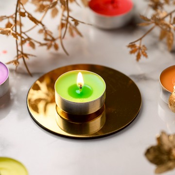 許願蠟燭 ｜ 魔法蠟燭 酥油蠟燭 淨化蠟燭 能量蠟燭 許願蠟燭 招財 水晶消磁 淨化 感情 事業 (綠色蠟燭1入)