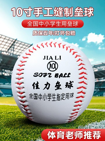 壘球小學生中考試比賽標準訓練10寸軟式棒球硬式實心棒球 鑫弘-戶外運動