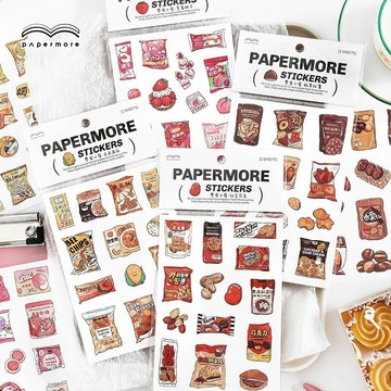 現貨《手帳貼紙WE4』PaperMore水果零食甜點小屋系列 ♥ 手帳素材 裝飾貼紙 合成紙 不乾膠貼畫 創意貼紙