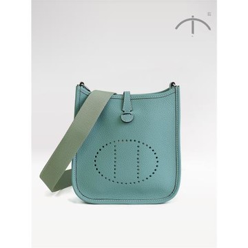 迷你小方包18CM時尚新款真皮鏤空單肩斜挎包伊芙琳女包寬肩帶編織