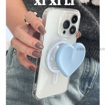 🌟臺灣出貨🌟 手機支架 磁吸支架 磁吸指環 磁吸手機架 愛心Magsafe磁吸氣囊手機支架磁吸式可拆卸旋轉拉伸桌面支