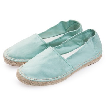 (女)Natural World 西班牙休閒鞋 麻邊素色款*薄荷綠