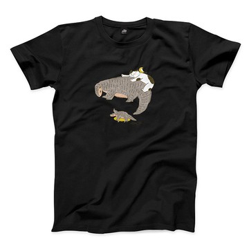 穿山甲我保護 - 黑 - 中性版T恤