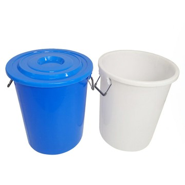 全新熟料100L帶鐵柄加蓋腌菜打漿用塑料儲水桶加厚大號牢固垃圾桶[DD080109]