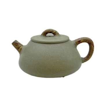 藏茶轉運-豆泥紫砂壼A0102