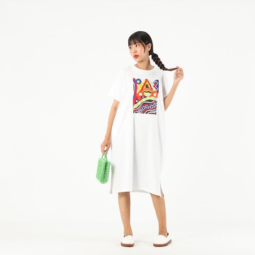 Short Dress Cotton Digital Print Screen