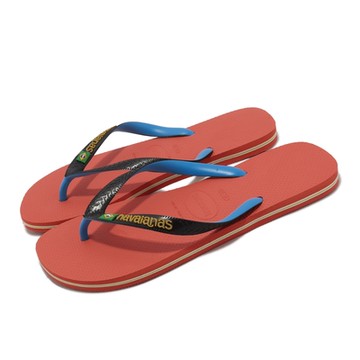Havaianas 拖鞋 Brasil Mix 男鞋 橘 黑 巴西 國旗 夾腳拖 人字拖 哈瓦仕 41232061256U